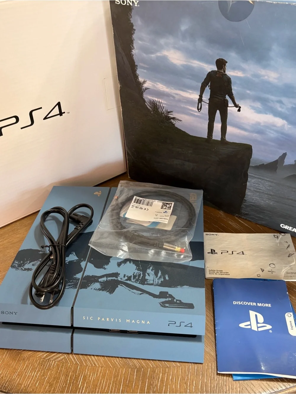 Sony PS4 Uncharted 4 Limited Edition Console - Blue/Gray Finish